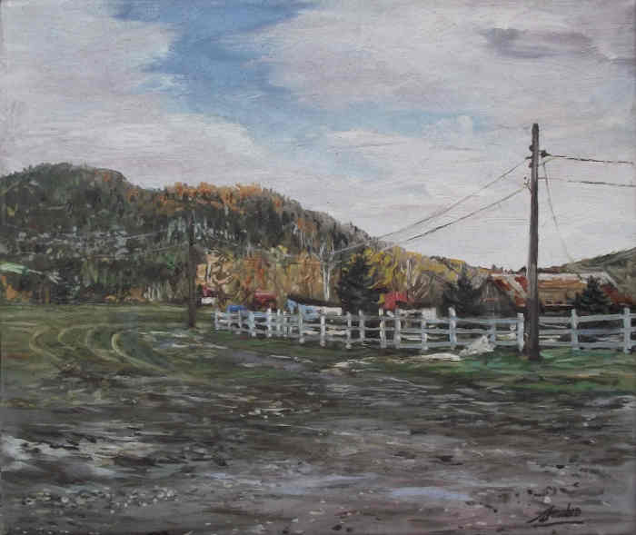 Grange Pres De Sainte Adele 1996, 10inx12in Oil on canvas